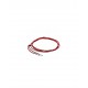 Cordón Pandora en Algodón Rojo con puntas en plata de Ley