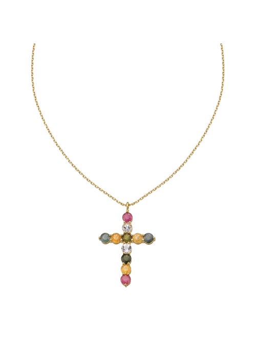 Colgante Amuletos cruz de turmalinas de Duran Exquse