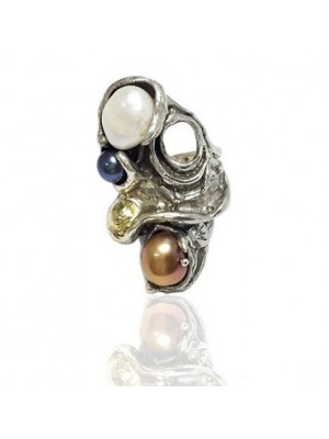 Altana anillo de plata y perlas