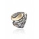 Styliano anillo Ying-Yang en plata y oro