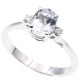Davite & Delucchi anillo en oro blanco con aguamarina y diamantes