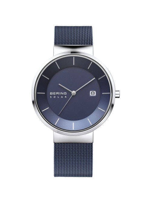 Bering, reloj clásico solar unisex azul