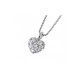 Collar Classic Line, corazón en oro blanco  y diamantes de Davite&Delucchi
