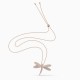 Swarovski collar Eternal Flower, blanco, baño tono oro rosa